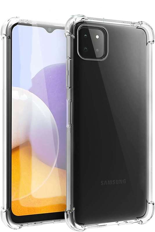 CellTime Galaxy A22 LTE/4G Clear Shock Resistant Armor Cover