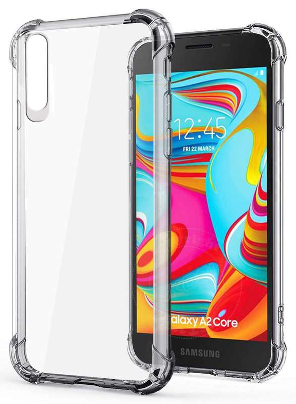 Samsung Galaxy A2 Core Clear Shock Resistant Armor Cover