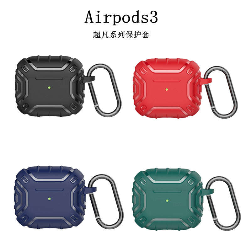CellTime AirPods 3rd Gen (2021) Full-Body Rugged Protective Shockproof Armor Case with Keychain