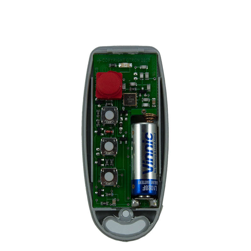 QTron blue and grey 1 button remote transmitter 403mhz