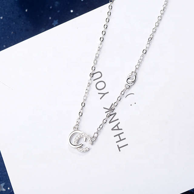 Diva CC Clavicle Silver Chain