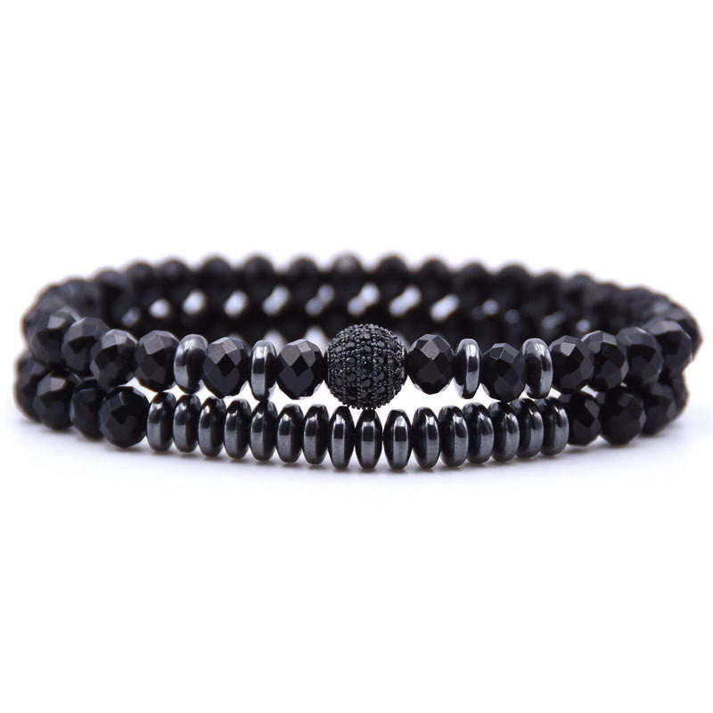 Argent Craft Natural Stone Bracelet Set With Lucky Charm