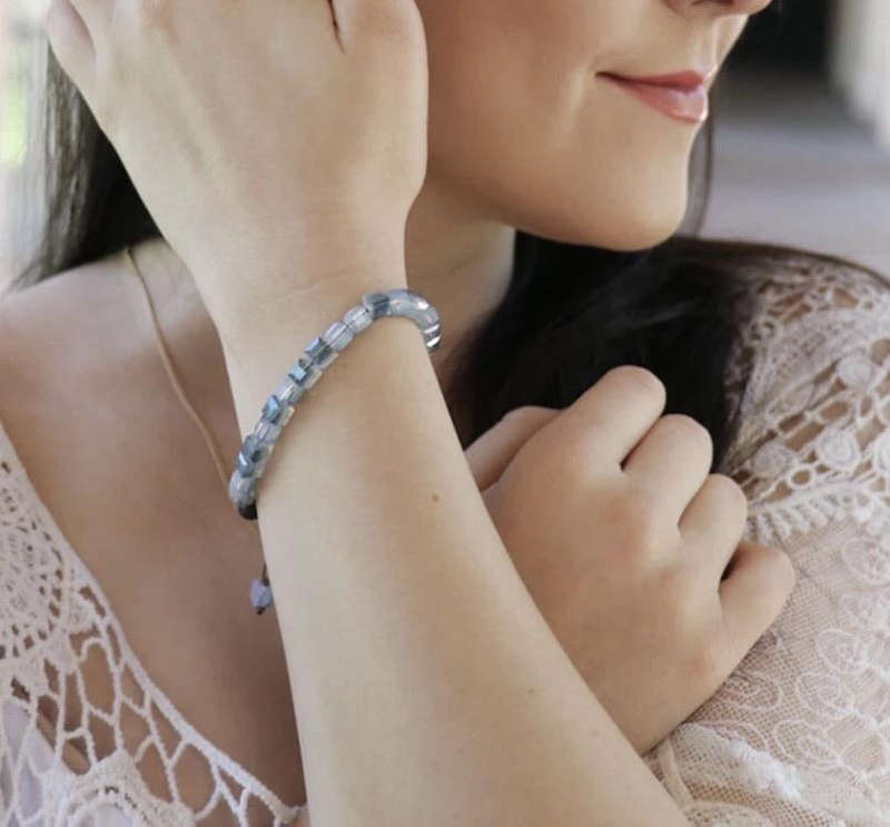 Argent Craft Glass Crystal Bracelet (blue)