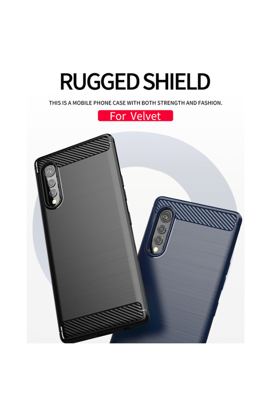 CellTime LG Velvet 5G Shockproof Carbon Fiber Design Cover