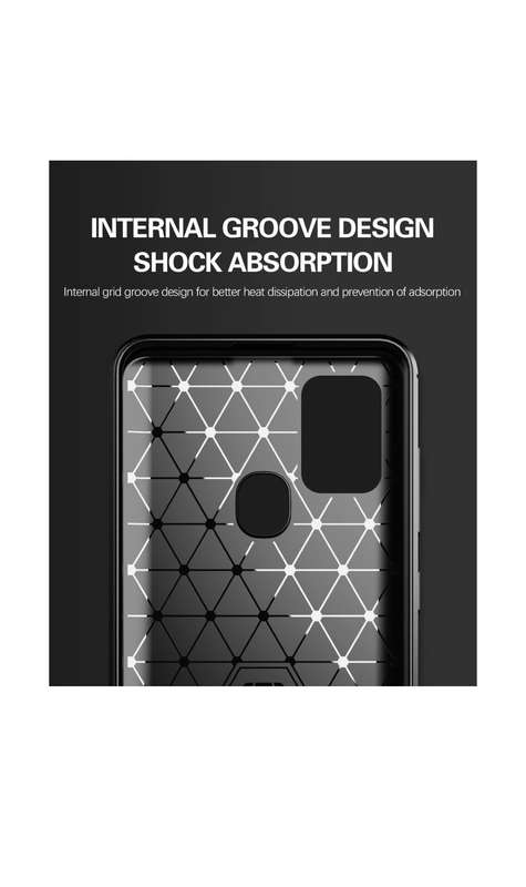 Galaxy A21S Shockproof Carbon Fiber Design Cover