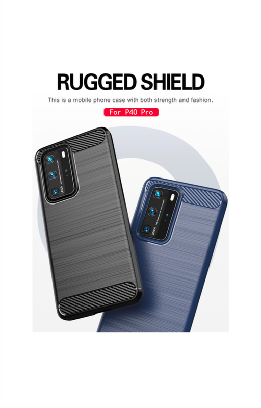Huawei P40 Pro Shockproof Carbon Fiber Design Cover