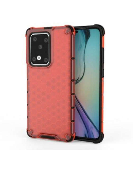 Huawei P40 Pro Shockproof Honeycomb Cover Red