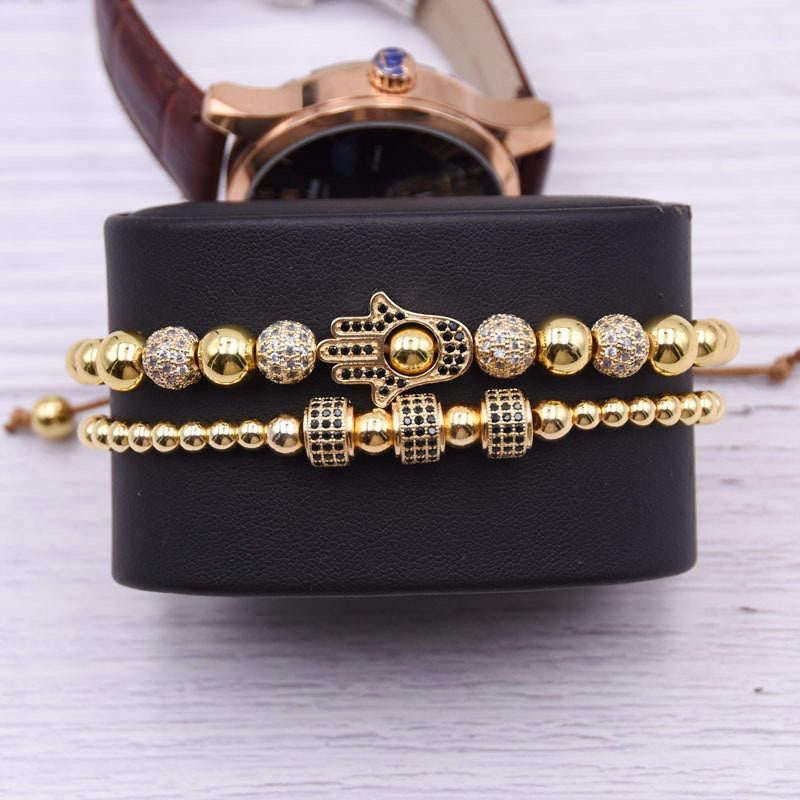 Argent Craft Hamsa Hand Duo Protection Set (gold)