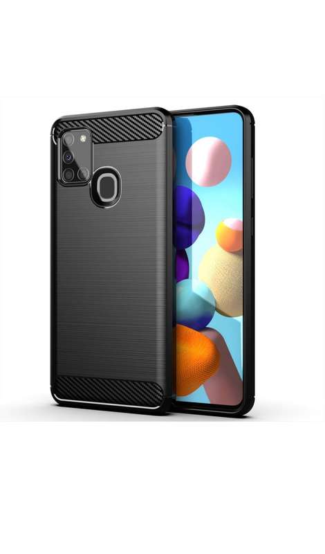 Galaxy A21S Shockproof Carbon Fiber Design Cover
