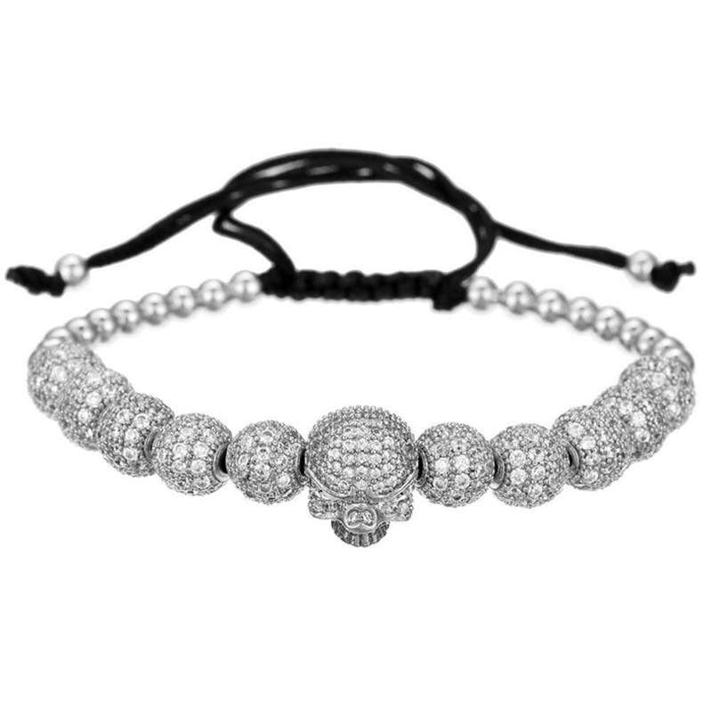 Argent Craft Fallen Emperor Skull Bracelet (Silver)
