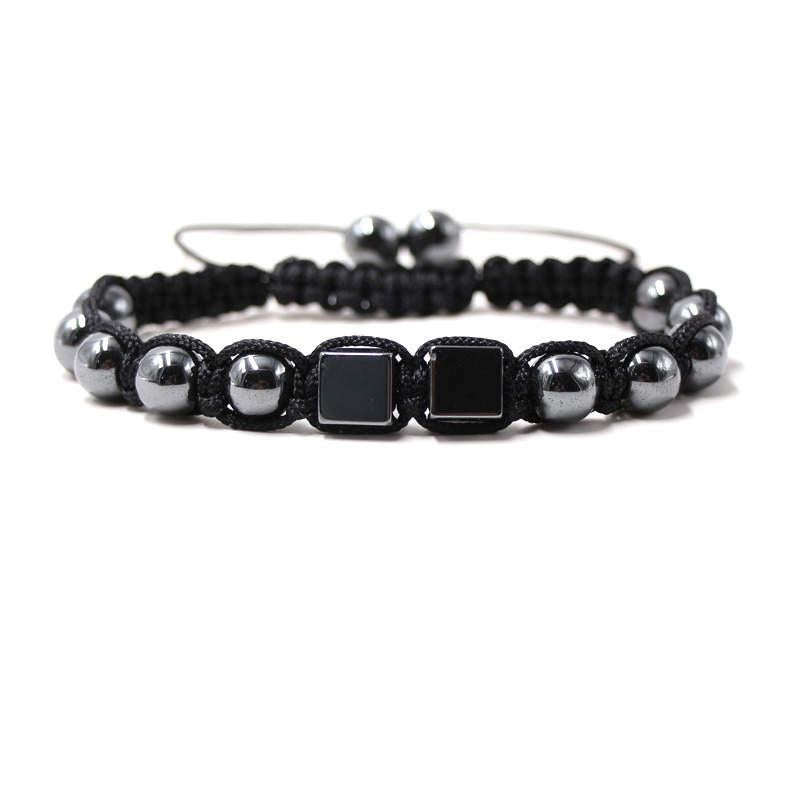 Argent Craft Hematite Bi-cubic Bracelet