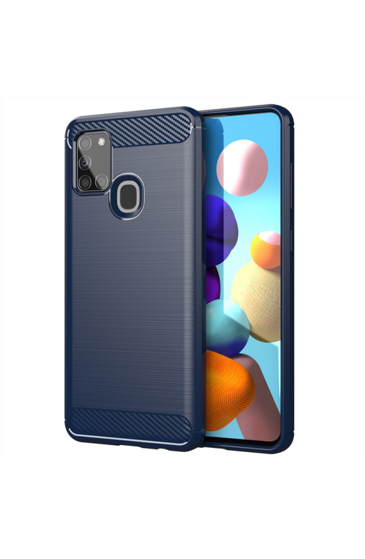 Galaxy A21S Shockproof Carbon Fiber Design Cover