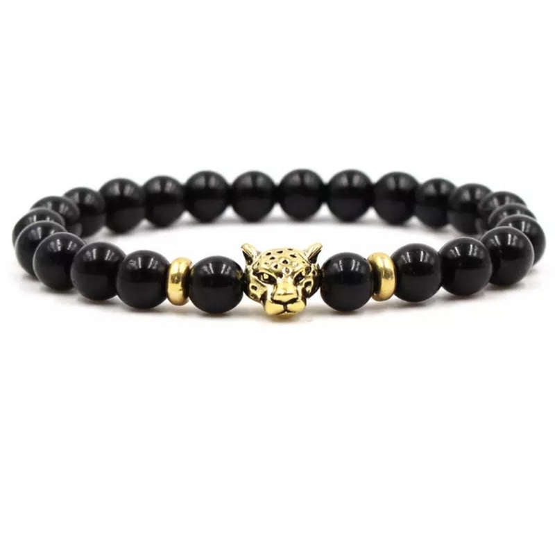 Argent Craft Black Onyx & Tiger Bracelet (Gold)