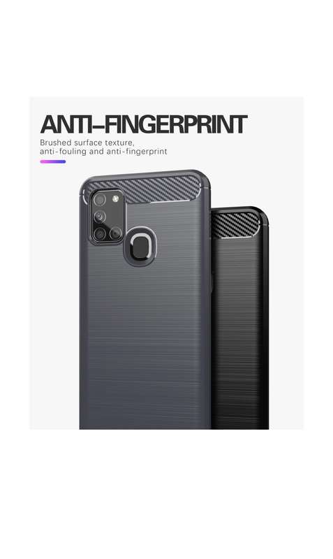 Galaxy A21S Shockproof Carbon Fiber Design Cover
