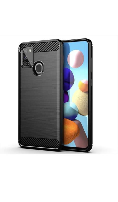 Galaxy A21S Shockproof Carbon Fiber Design Cover