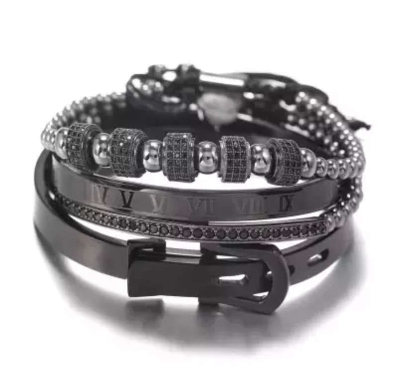 Argent Craft Roman Ruler Belt 4 set (Black)