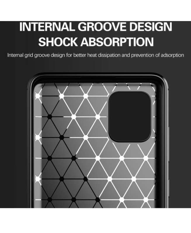 CellTime Galaxy A11 Shockproof Carbon Fiber Design Cover