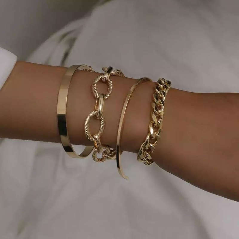 Argent Craft New York Link Bracelet set (4 pcs) (gold)