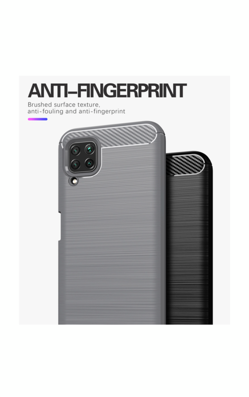 Huawei P40 Lite Shockproof Carbon Fiber Design Cover - Blue