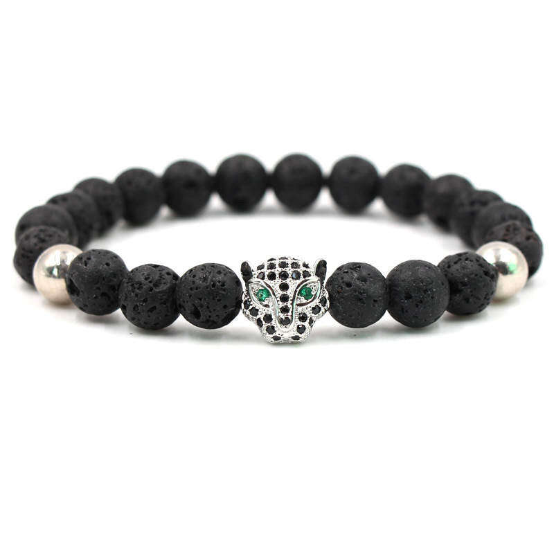 Argent Craft Natural Lava Stone With Cheetah