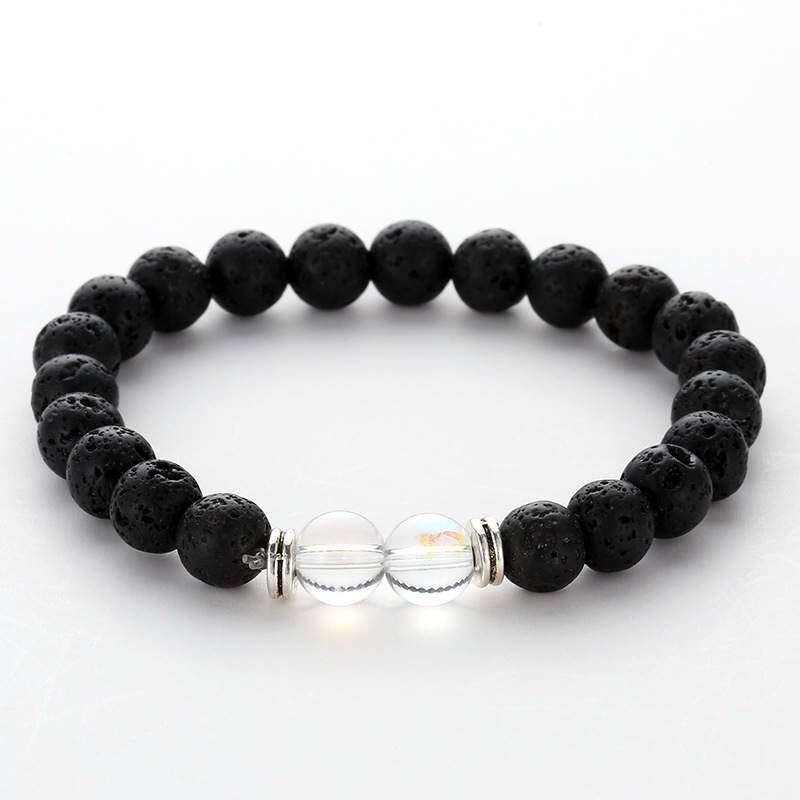 Argent Craft Lava Stone with 2 Clear Stones