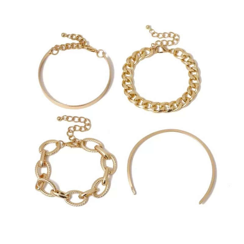 Argent Craft New York Link Bracelet set (4 pcs) (gold)