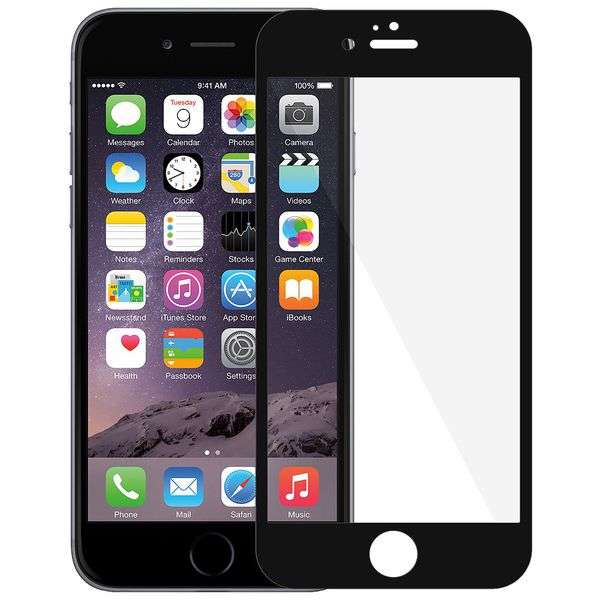 CellTime Full Tempered Glass Screen Guard for iPhone 6 Plus - Black