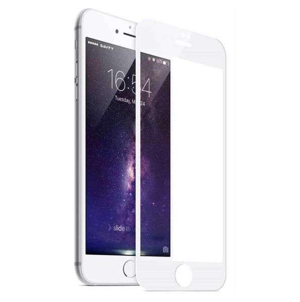 CellTime Full Tempered Glass Screen Guard for iPhone 6 / 6s - White