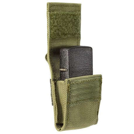 Zippo Lighter Tactical Pouch and Black Crackle Windproof Lighter Gift Set