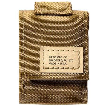 Zippo Lighter Tactical Pouch and Black Crackle Windproof Lighter Gift Set