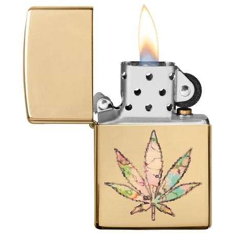 Zippo Lighter - Pot Leaf Fusion Design