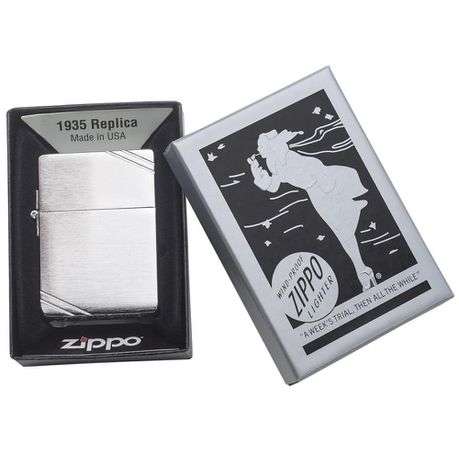 Zippo Lighter - 1935 Replica with Slashes