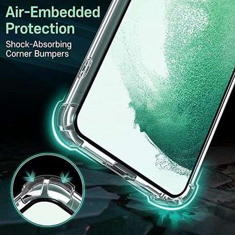Clear Shock Resistant Armor Cover for Galaxy S22 Ultra