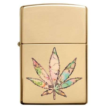 Zippo Lighter - Pot Leaf Fusion Design