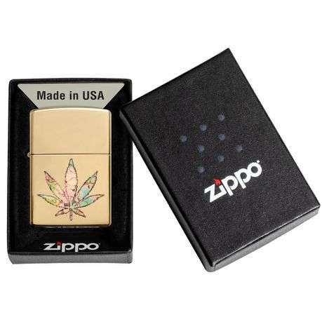 Zippo Lighter - Pot Leaf Fusion Design