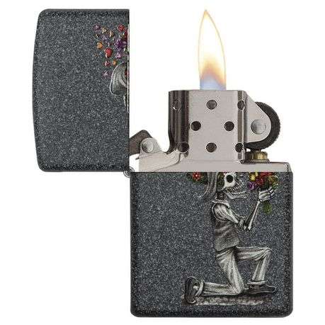 Zippo Lighter - Iron Stone Skeleton Couple Set