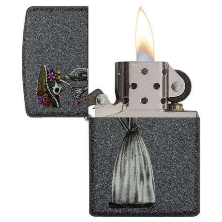 Zippo Lighter - Iron Stone Skeleton Couple Set