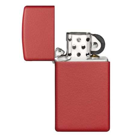 Zippo Lighter - Slim Red Matte