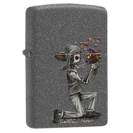 Zippo Lighter - Iron Stone Skeleton Couple Set