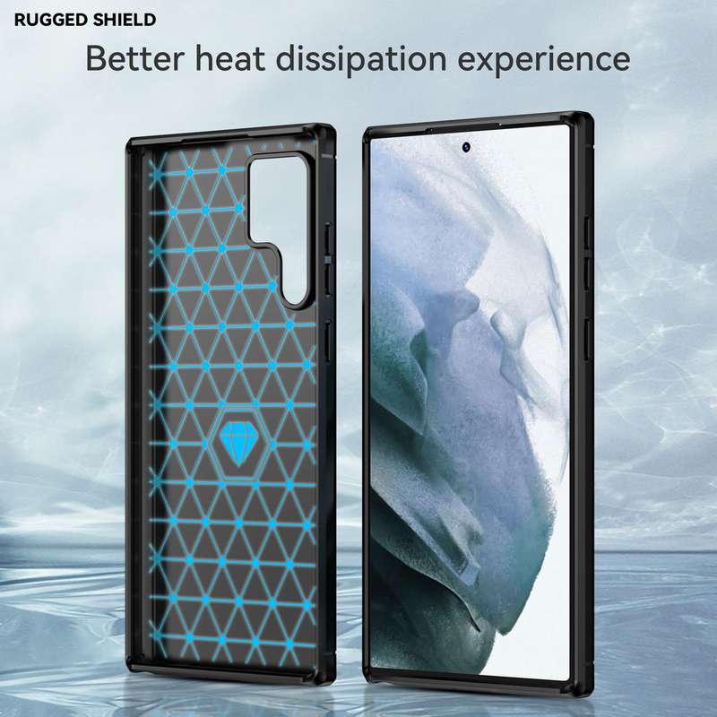 Carbon Fiber Design Cover for Galaxy S23 Ultra Shockproof