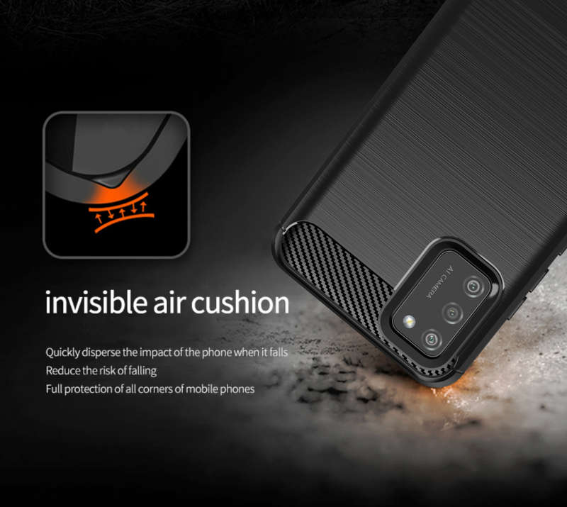 CellTime Galaxy A02s Shockproof Carbon Fiber Design Cover