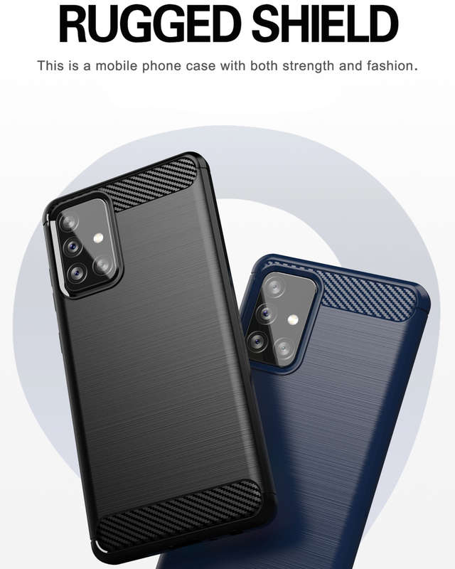CellTime Galaxy A71 Shockproof Carbon Fiber Design Cover