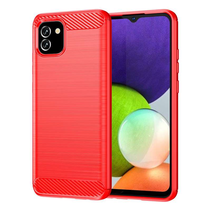 Shockproof Carbon Fiber Design Cover for Samsung Galaxy A03