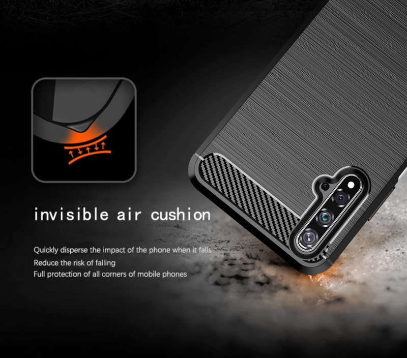 CellTime Huawei Nova 5T Shockproof Carbon Fiber Design Cover