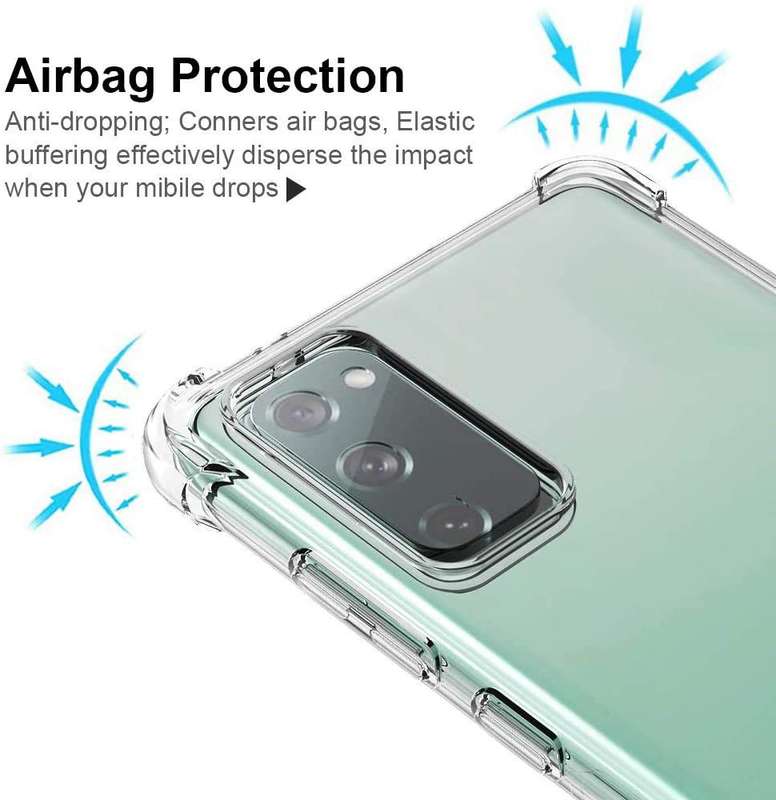 CellTime Galaxy S20 FE (Fan Edition) Clear Shock Resistant Armor Cover