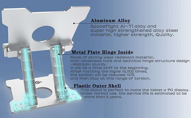 Aluminium Height Adjustable iPad / Tablet Stand