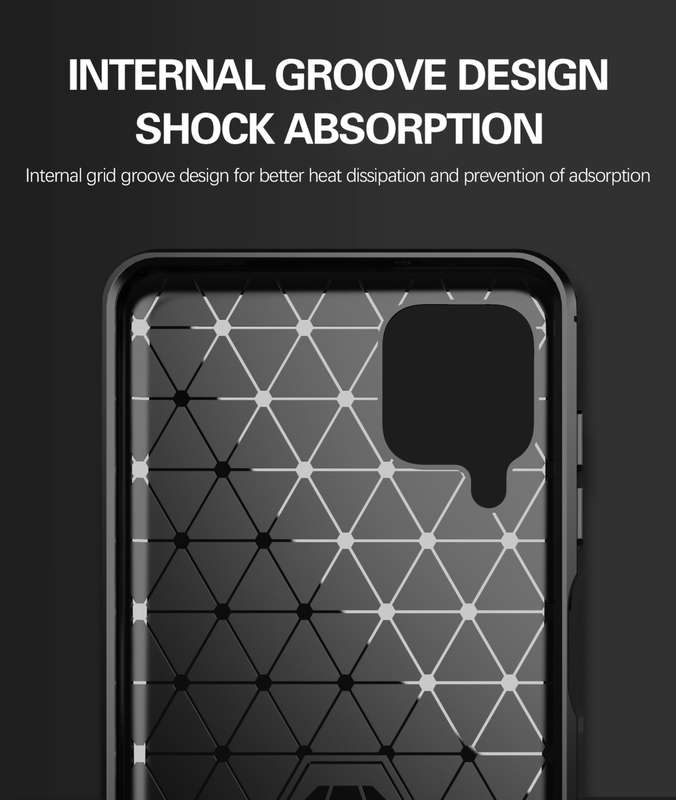 CellTime Galaxy A12 Shockproof Carbon Fiber Design Cover