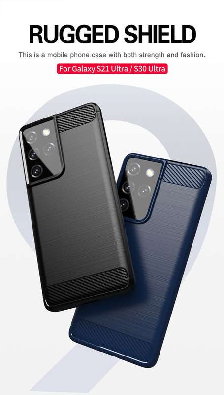 CellTime Galaxy S21 Ultra Shockproof Carbon Fiber Design Cover