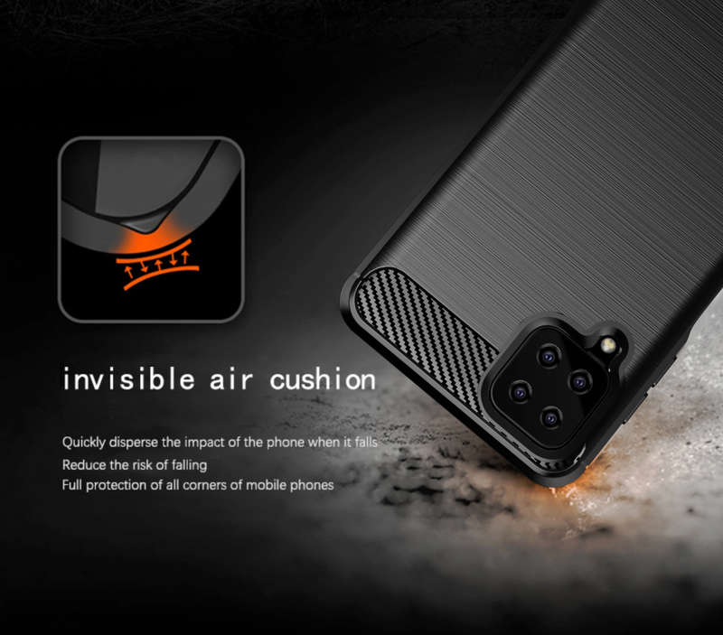 CellTime Galaxy A12 Shockproof Carbon Fiber Design Cover
