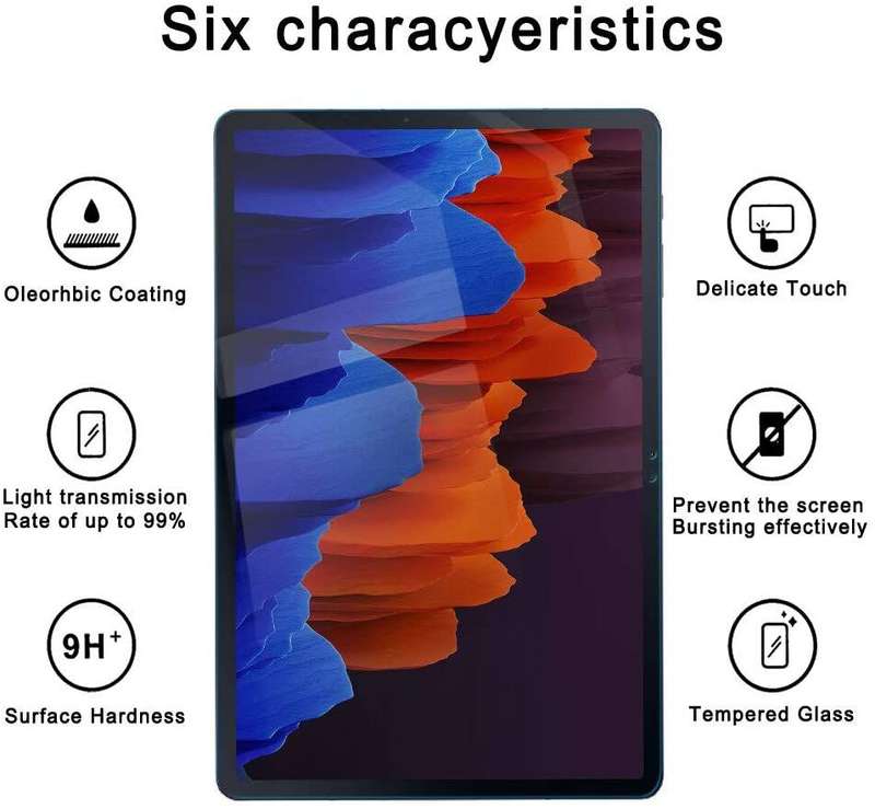 CellTime Tempered Glass Screen Guard for Galaxy Tab S7+ (12.4") (T970/T975)